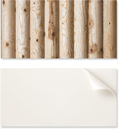 Zelfklevend decoratief element van vinyl voor thuis, 100x50 cm, platen met natuurlijke houtnerf.