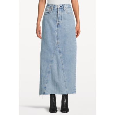 Levi's Iconic Denim Skirt Blue Maat: W25 | Spijkerrokken Outlet | Dames | Blauw