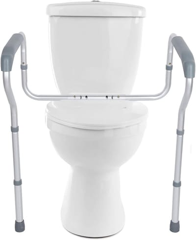 Allecto - Toiletvangrail - Veiligheid - Duurzaam - Verstelbaar - 135kg Capaciteit - Eenvoudige Installatie - Geschikt voor Toilet - Wit Model