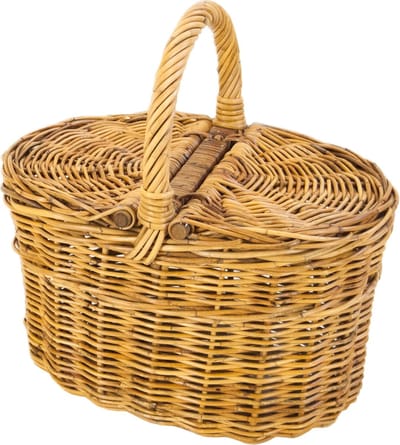 Hengselmand - Picknickmand Tosca met kleppen Rotan