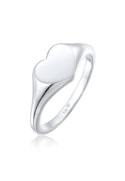 Elli - Ring - Dames Signet Hart Liefde Symbool in 925 Sterling Zilver - Dames
