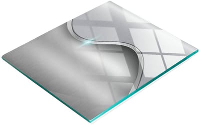 Multifunctioneel decoratief glazen bord met bedrukte textuur 60x52 cm