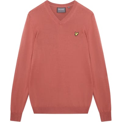 Lyle & Scott Trui Met V-hals Oranje L Man