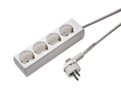 Martin Kaiser 4-Weg contactdoos met aardingskabel 3M Arctic White (Europese Stekkerdoos) - 1040ZL3-15W/kws [10 stuks]