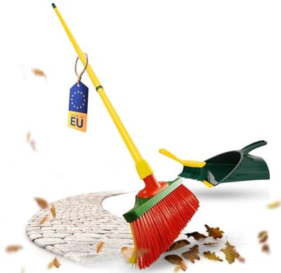 Klauwbezem set 30 cm met telescoopsteel en veeggarnituur