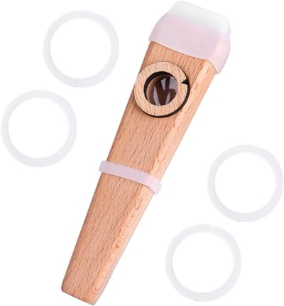 Houten Kazoo Instrument - Muziekaccessoire Gitaar - Muziek Maken - Eenvoudig Te Bespelen - 10.3 cm - Houtkleur
