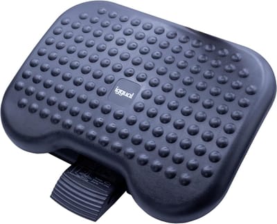 Ergonomische voetensteun - Bureau voetenbank - Comfortabel werken - In hoogte verstelbaar - 46 x 34 cm - Zwart