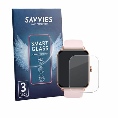 3 Stuks Savvies Screenprotector - geschikt voor Trunsif Smartwatch 1.85" - beschermfolie glas transparant