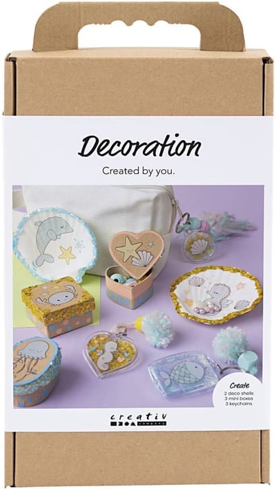 CC Hobbyset Decoratie, Dozen, Schelpen, Sleutelhangers, Pastelkleuren