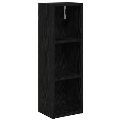 vidaXL - Badkamer - wandkast - Zwarte - Eik - 20 - x - 16 - x - 62,5 - cm