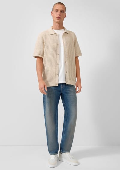 Verkleurde Rechte Jeans Middenhoge Taille QS