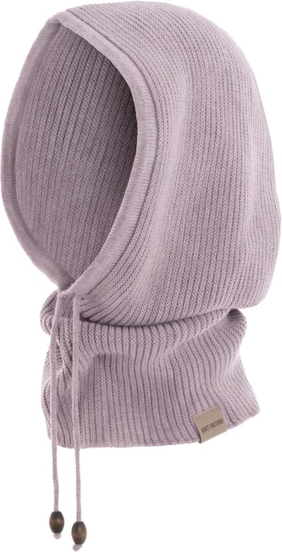 Knit Factory Evy Colsjaal met capuchon - Mauve - One Size