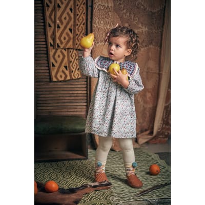 Louise Misha Dress Warise Cream Retro Pansy Maat: 6M | Jurken Outlet | Unisex | Creme