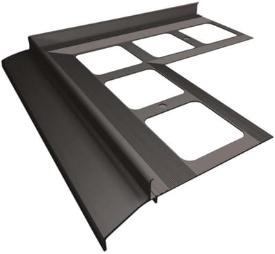 Aluminium Hoekprofiel - Terras Randprofiel - Balkons Afwerken - Corrosie Bescherming - 90 Graden Buitenhoek - Grafiet Grijs