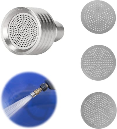 Hogedrukspuit mondstukken met 0.3 mm, 0.4 mm en 0.5 mm gaten, vervangbare 3-in-1 spuitkop voor auto wassen, tuin irrigatie en reiniging van oppervlakken