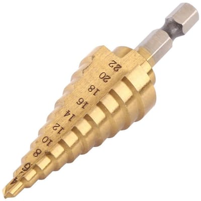 Solidchoice - HSS Stapboor met Titanium Coating 4-22mm