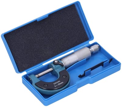 Dailygoods- Diktemeter Professionele Nauwkeurigheid 0,01 Mm - Buitenschroefmaat - Schuifmaat - Meetinstrument - 0-25 Mm Bereik - 0,03 Mm Resolutie