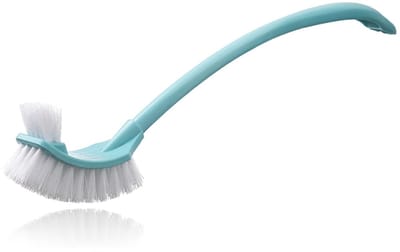 Dailygoods- Toiletborstel met lange handgreep - Ergonomisch ontwerp - Zachte borstels - Diepe reiniging - Badkameraccessoires - Schrobber met gebogen haren - Toilet Schoonmaakborstel