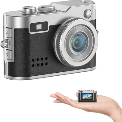 Draagbare Minicamera - Digitale Camera - Fotocamera Full HD - 2-megapixel - met Flits - 0,96-inch Kleurenscherm - Draagkoord Inbegrepen - Geen Geheugenkaart - Zwart