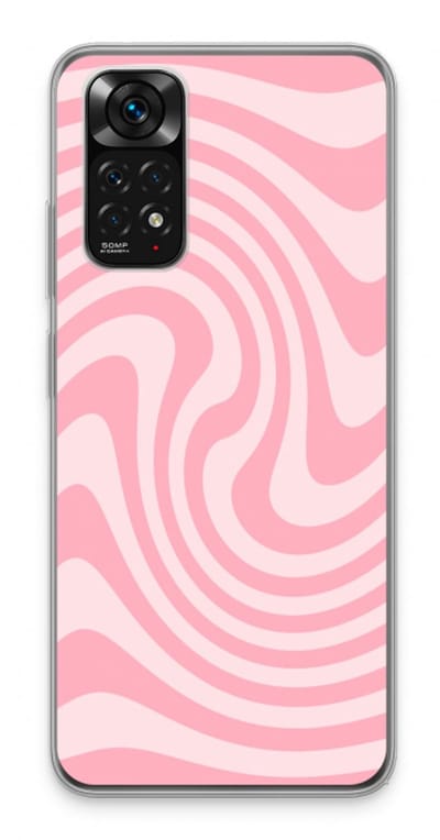 Case Company® - Hoesje geschikt voor Xiaomi Redmi Note 11S hoesje - Swirl Roos - Soft Cover Telefoonhoesje - Bescherming aan alle Kanten en Schermrand
