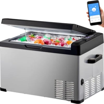 Koelbox deluxe - 30L - 45 Blikjes - Koeltas - Elektrisch - Oplaadbaar - Vriescombinatie - 220V - Camping, Auto, Caravan