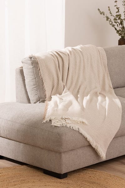 Belmarti Kenya plaid 180 x 260 cm - taupe