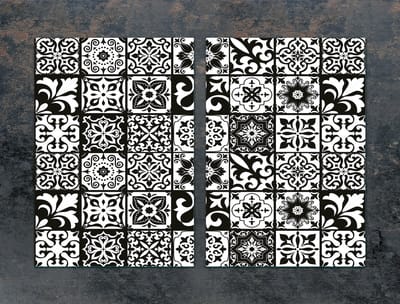 TMK ArtDeko - Snijplank - Glas Beschermplaat - 2x35x52 cm - Mozaïek Ontwerp