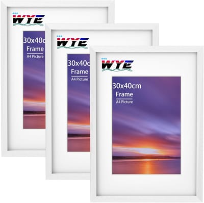 Dailygoods- Fotolijst 30x40 cm - Set van 3 Stuks - Houten Fotolijsten - Acryl Bevestiging - Duurzaam en Milieuvriendelijk - Perfect voor Muurdecoratie - Lijst