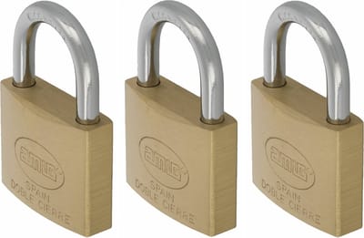 Amig Hangslot met 2 sleutels - 3x - 30 mm - messing - kofferslot