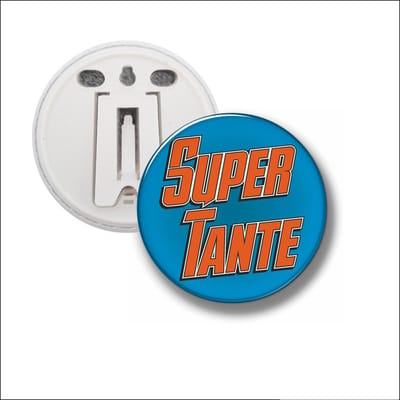 Button Met Clip 58 MM - Super Tante