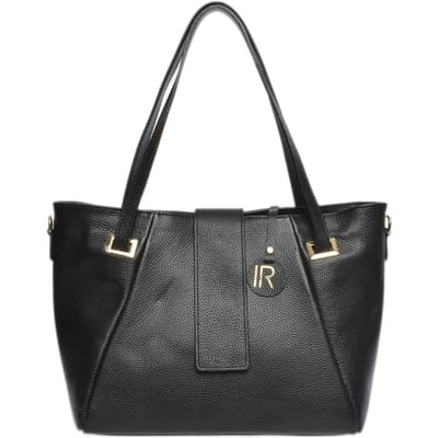 Isabella Rhea Zwart Rundleer Tas