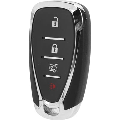Housse de clé de voiture intelligente Or haute teneur avec 4 boutons Remplacement pour Chevrolet Camaro 2 3 4 5 gray