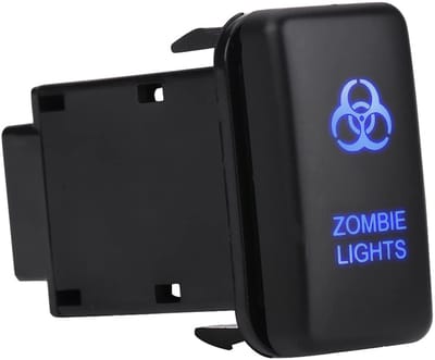 Allecto - Toggle Switch - 12V Auto Rocker Switch - Met Blauwe LED - Geschikt voor Hilux en Landcruiser - Ideaal voor Zombie Lights