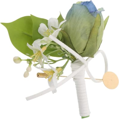 Bruids corsage - Bloem decoratie - Feestelijke gelegenheid - Eenvoudig te bevestigen - 10 cm - Wit