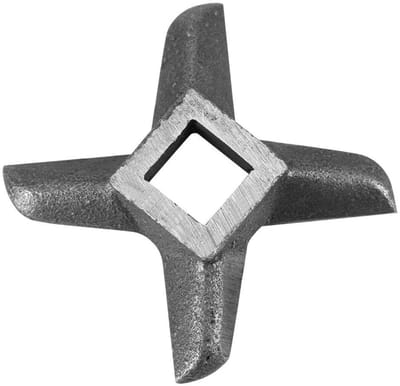 Dailygoods- Vleesmolen Lemmet Robuuste Stalen Constructie - Reserveonderdeel - Professioneel - Kruisvormig Ontwerp - Geschikt voor Zelfgemaakte Worst - Maat #8 - Vleesmes