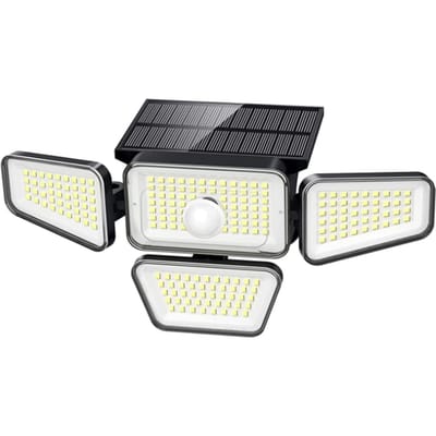 270LED LED-wandlamp op zonne-energie PIR Bewegingssensorverlichting Buiten Waterdichte tuinlamp Nacht 3 lichtmodi zwart