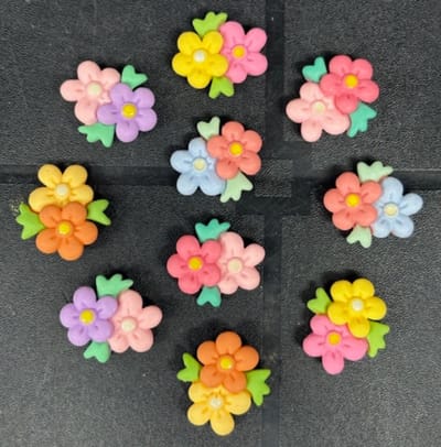 TLVX 10 stuks Gekleurde 3D Bloemen Magneten - Leuke Koelkastmagneten - Sterke Foto Magneet - Vrolijke Speel- en Leer Magneten - School - Whiteboard - Decoratief - Boodschappenlijst - Notitie - Memo bord - Schoolbord - Magnetisch - Kleur Magneetjes