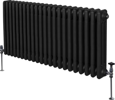 3-kolomsradiator - zwart - 600x1012 mm - 15 jaar garantie