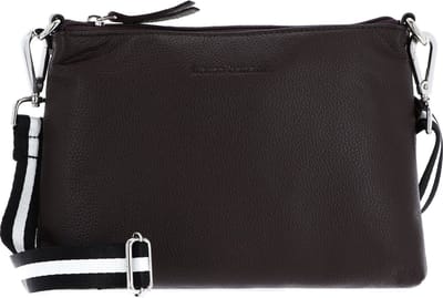 bruno banani Leren Schoudertas Crossbody Bag Brown Donkerbruin