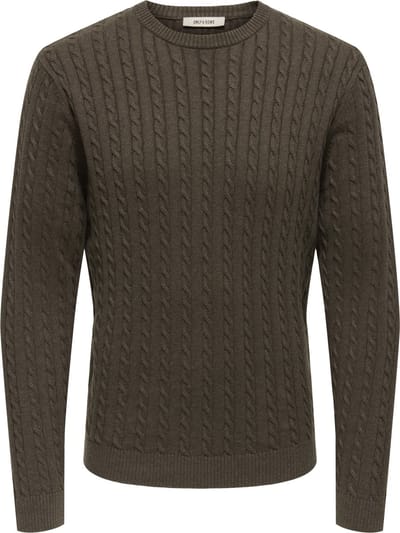 ONLY&SONS - ONSLOUI REG 12 CABEL CREW KNIT NOOS - Heren - Gebreide truien