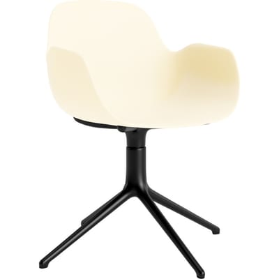 Normann Copenhagen Form Draaifauteuil - NormannCopenhagenFormCream - aluminium zwart