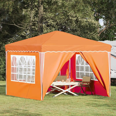 vidaXL - Pop-up - Feesttent - 288 - x - 288 - x - 245 - cm - Oranje - Oxford - Stof