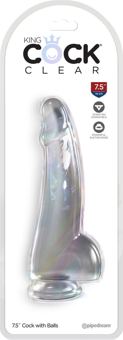 King Cock Clear 7.5 Inch Balls