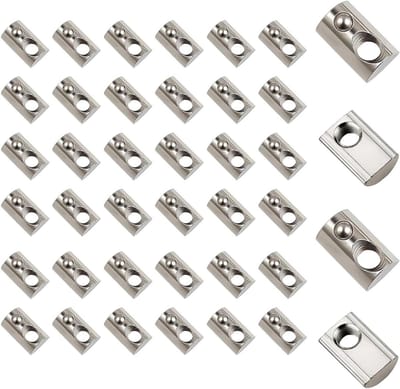 Solidchoice - 40 Stuks M6 T-Slot Aluminium Profiel Moeren