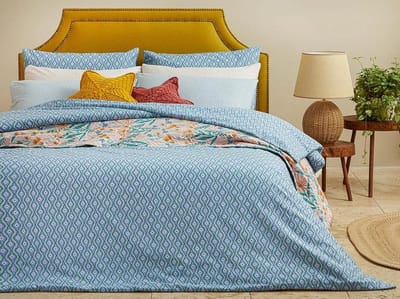 English Home Dekbedovertrek - Quarto - Mix & Match - Easy Iron - 200x220 cm - Blauw