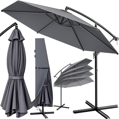 Kingsleeve Parasol - Ø330cm UV-Bescherming 80+ Slinger - Antraciet