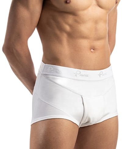 Pavis Liesbreukband Boxer voor Mannen - Wit - Maat S