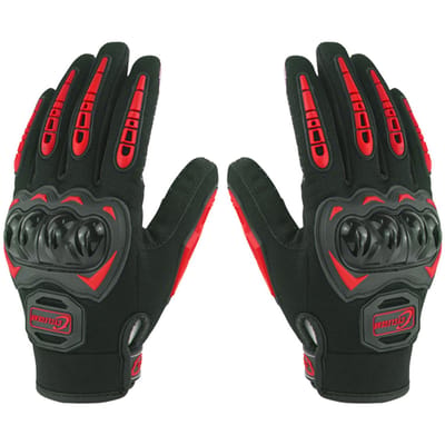 Motorhandschoenen voor heren Dames Motor Antislip Ademende touchscreenhandschoenen met knokkel M rood zwarte kleur
