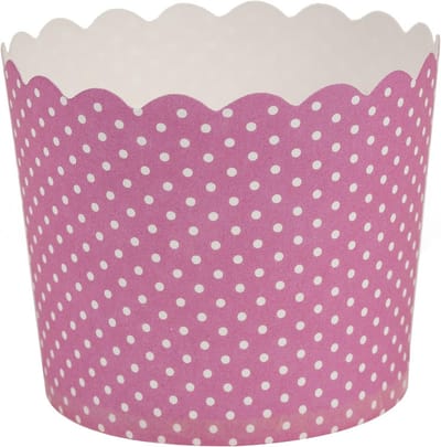 20 Grote Cupcake Bakvormpjes Roze en Gestipt