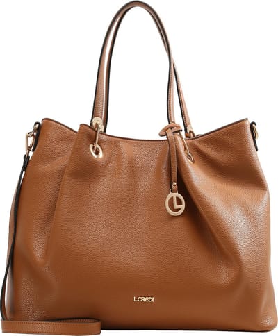 L.CREDI Schoudertas Ebony Shopper Cognac Lichtbruin